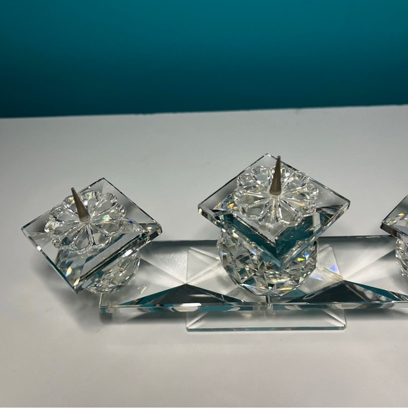 Swarovski Crystal 7600 NR115 3-Light Candle Holder Decorative Candles Retired - Picture 6 of 13